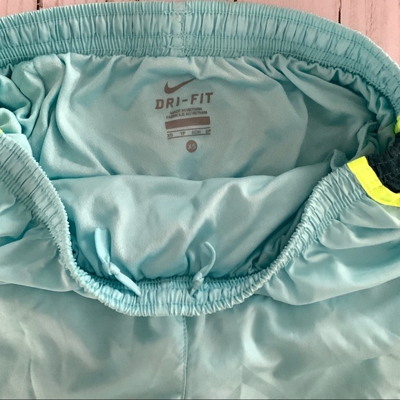 Teal and Neon Nike Tempo Shorts - Picture 3 of 3